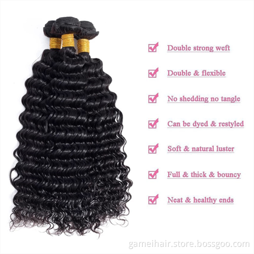Hot selling deep wave curly virgin human hair deep wave hair weave bundles
